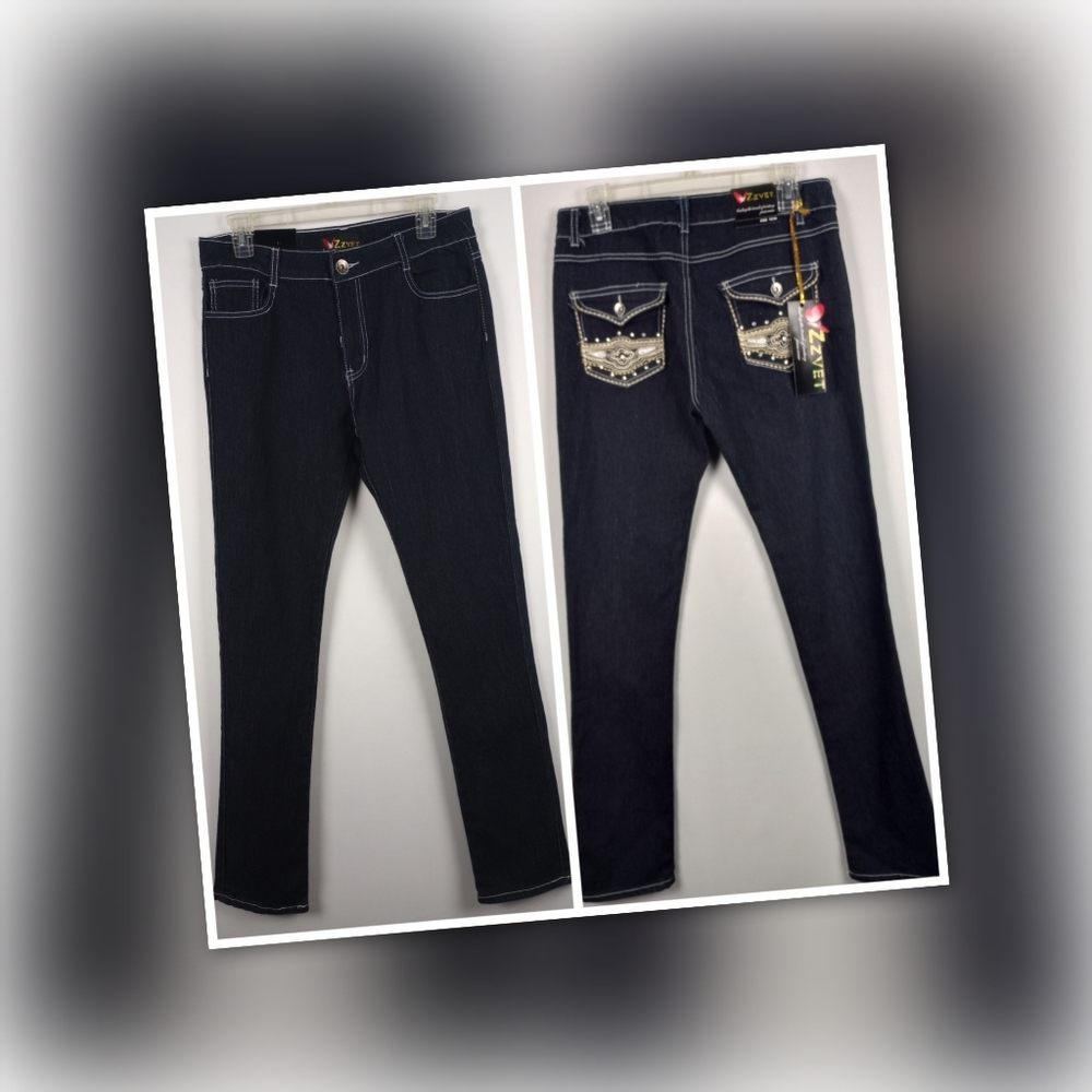 NWT Zzvet 13/14 Tapered Leg Embellished Jeans
